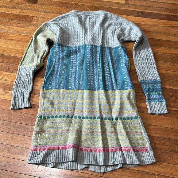 Sundance Women’s Multicolor Patchwork Cardigan Duster Sweater, XS - Picture 3 of 5